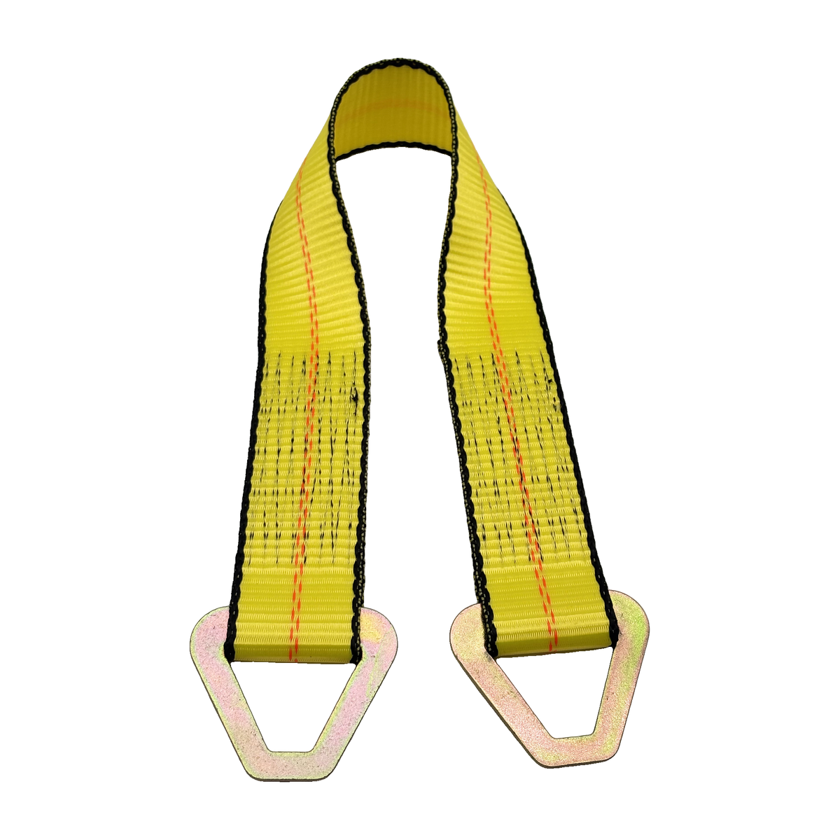 2" x 24" 1-Ply Strap Extension w/2" Flat Delta Ring on Each End - Yellow