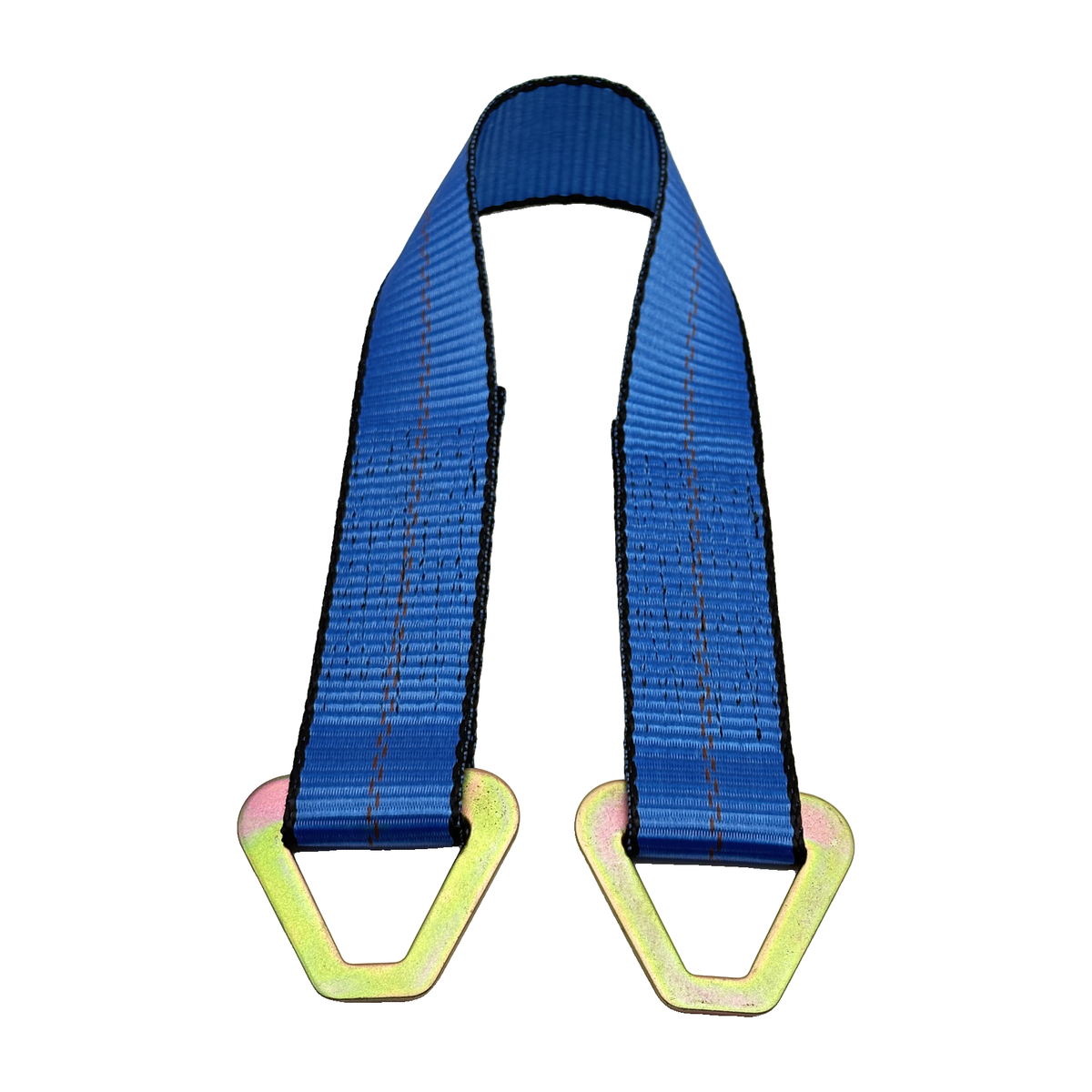 2" x 24" 1-Ply Strap Extension w/2" Flat Delta Ring on Each End - Blue