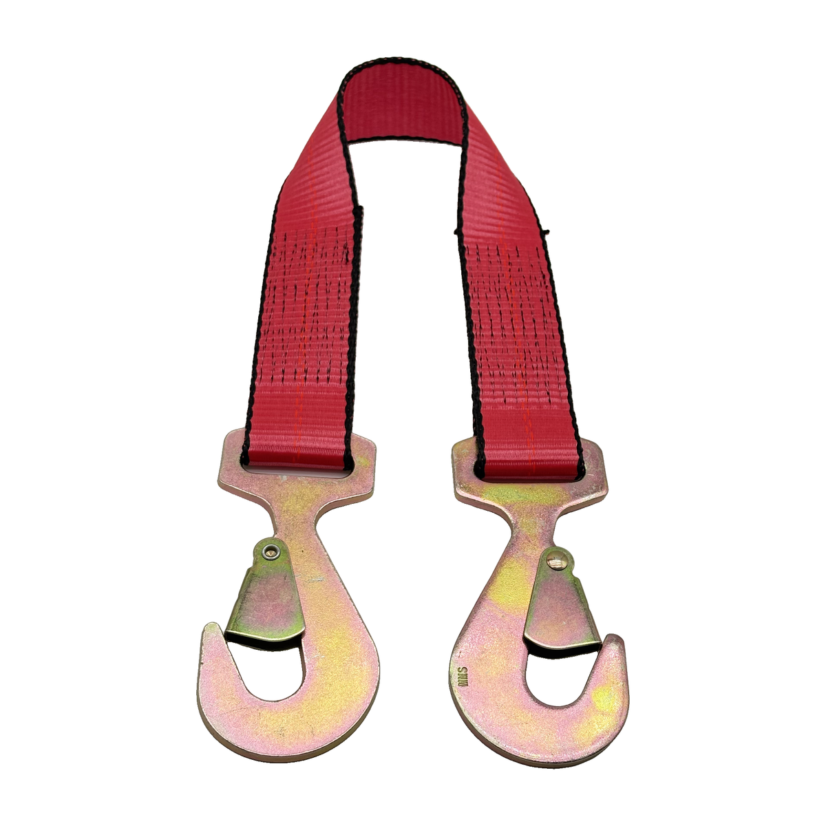 2" x 24" 1-Ply Strap Extension w/2" Tapered Flat Snap Hook on Each End - Red