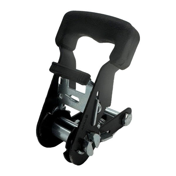 1-1/16" HD MMS Rubber Coated Handle Black Powder Coated Ratchet Buckle