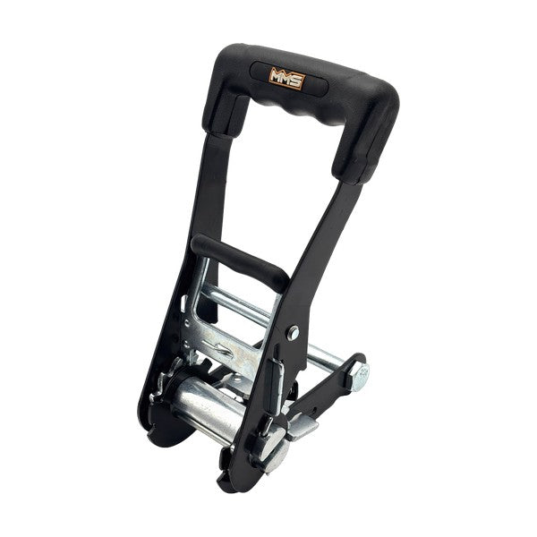 2" MMS Premium Heavy Duty Powder Coated w/Ergonomic Long Wide Rubber Handle Ratchet Buckle