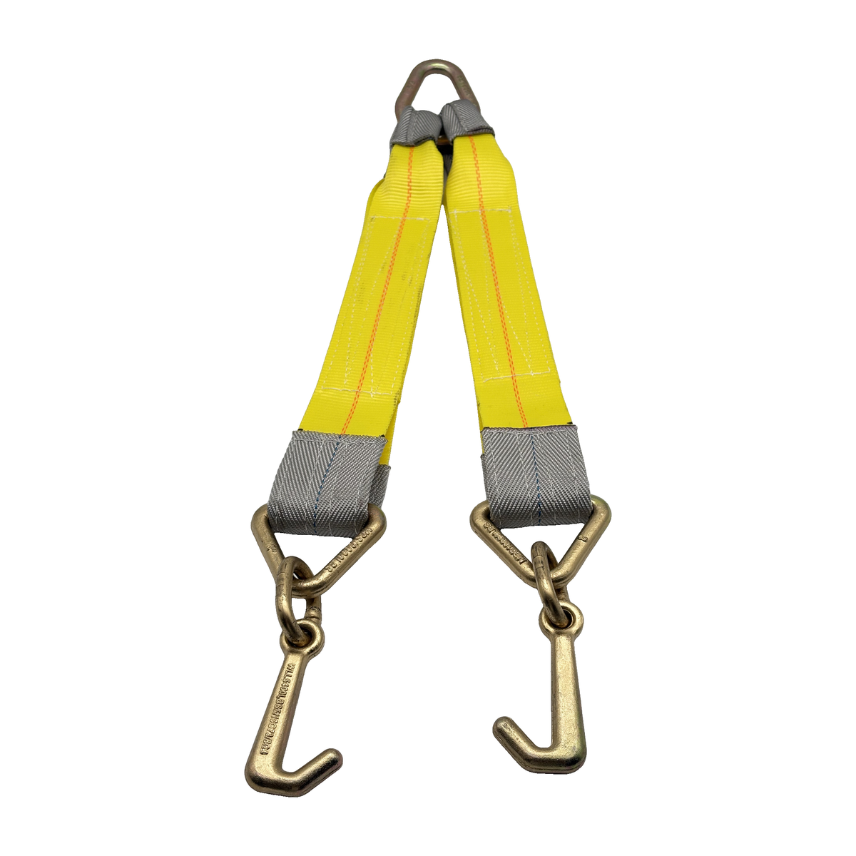 G70 V-Bridle HD Tow Strap w/3"x24" 3-Ply Center Legs w/Wear Pad Protected Eyes w/G70 Forged 5/8" Pear Link w/3" Forged Delta w/G70 Forged 4" Mini J Frame Hooks