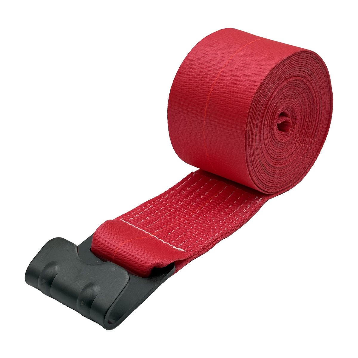 4"x30' Winch Strap w/4" Flat Hooks (Red)