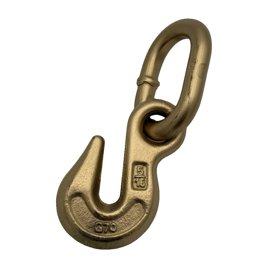 G70 Forged 5/16" Eye Grab Hook w/Attached .437 Welded Link