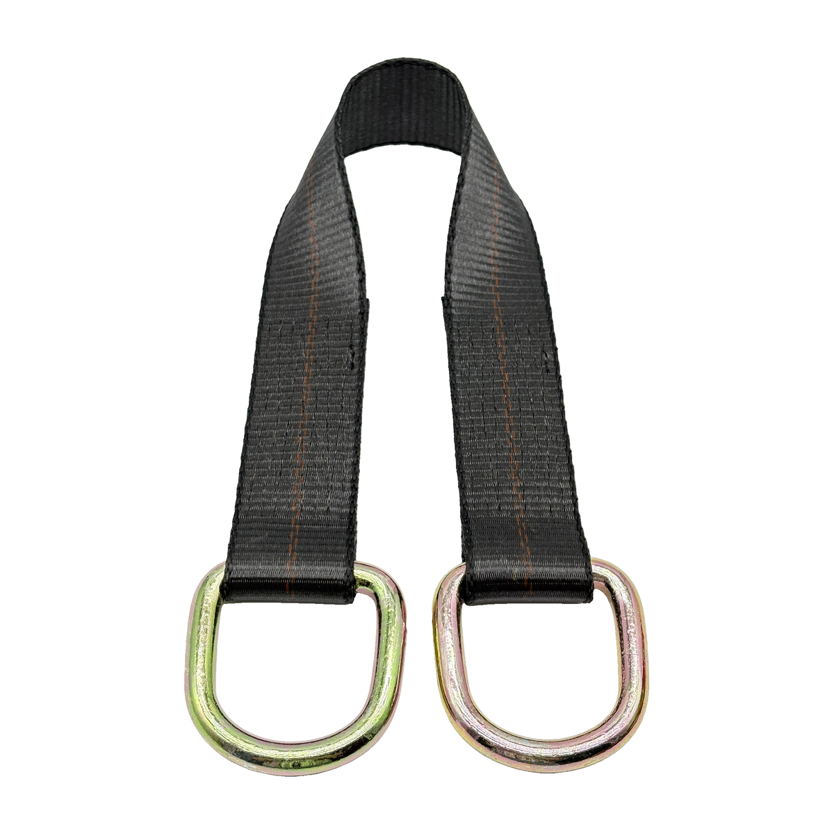 2" x 24" 1-Ply Strap Extension w/D-Rings on Both Ends - Black