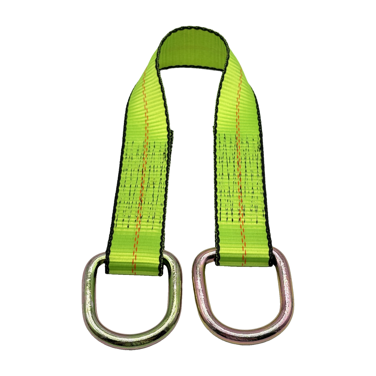 2" x 24" 1-Ply Strap Extension w/D-Rings on Both Ends - Green
