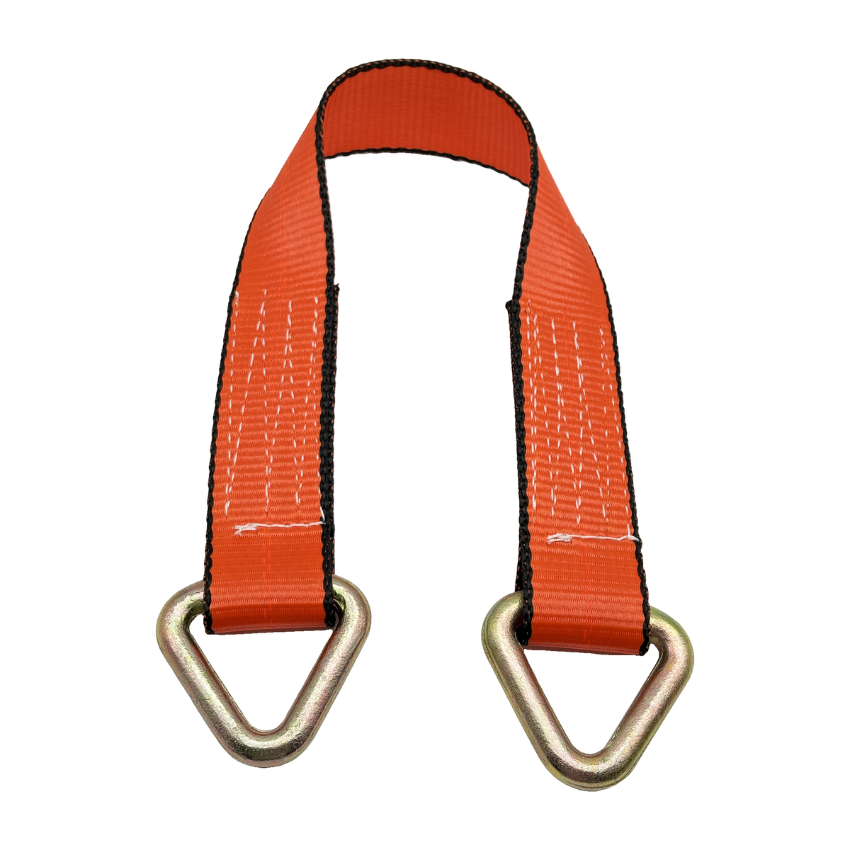 2" x 24" 1-Ply Axle Strap w/2" Forged Delta Ring on Both Ends - Orange