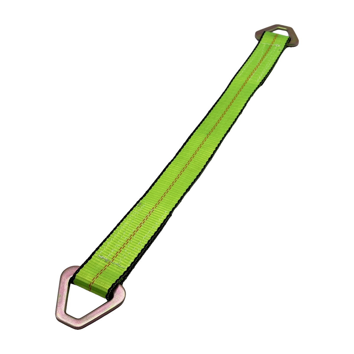 2" x 24" 1-Ply HD Axle Strap w/2" Flat Delta Ring on Both Ends - Green