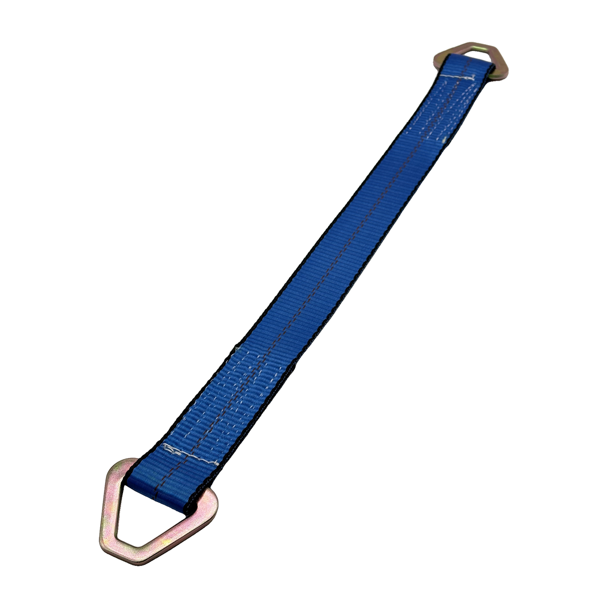 2" x 24" 1-Ply HD Axle Strap w/2" Flat Delta Ring on Both Ends - Blue