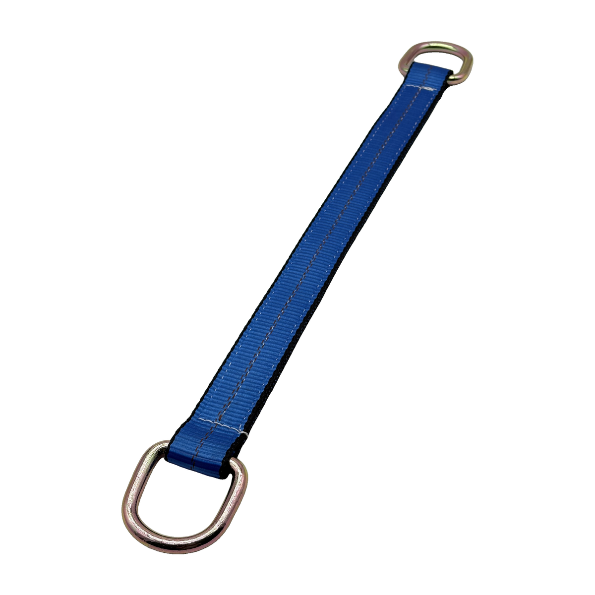 2" x 24" 3-Ply Center HD Axle Strap w/2" Heavy-Duty D-Ring on Both Ends - Blue