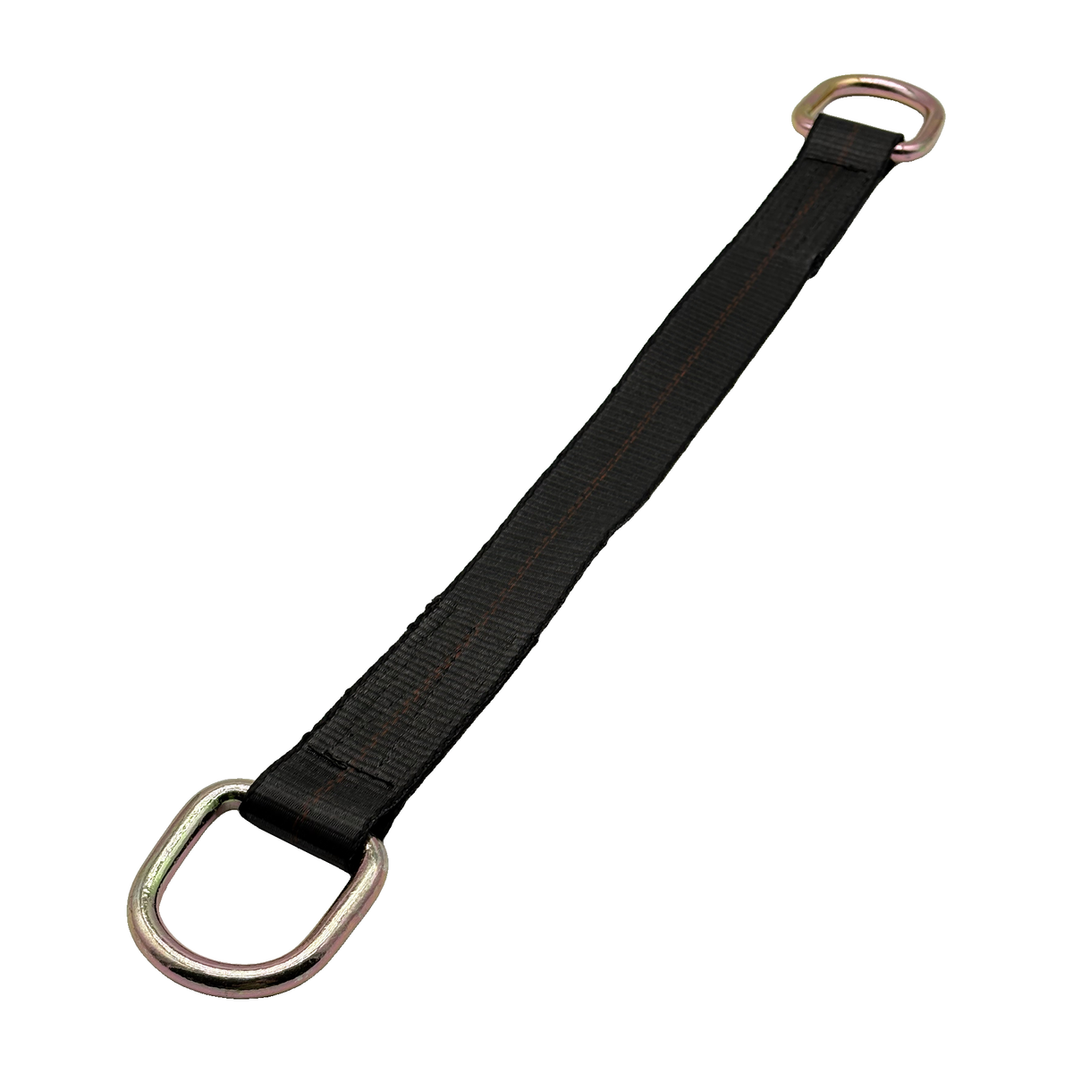 2" x 24" 1-Ply Axle Strap w/2" Heavy-Duty D-Ring on Both Ends - Black