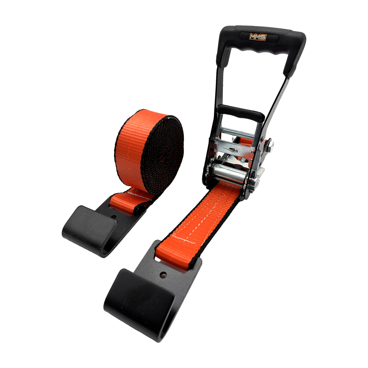 2 inch 27 foot Heavy-Haul Ratchet Strap with Flat Hook - Orange