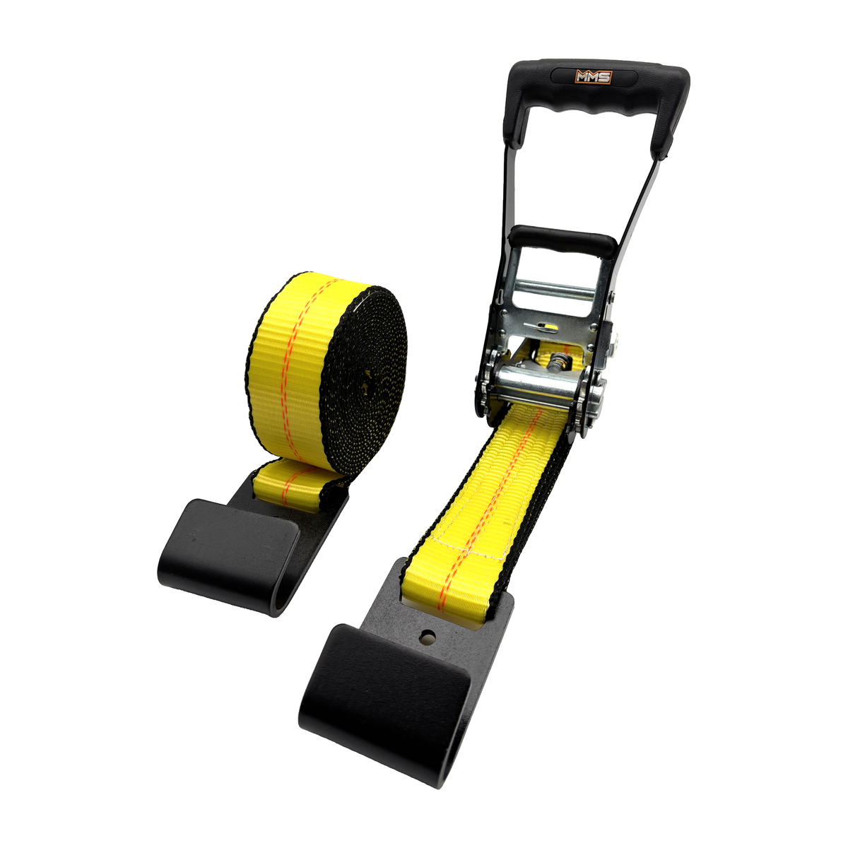 2 inch 27 foot Heavy-Haul Ratchet Strap with Flat Hook - Yellow