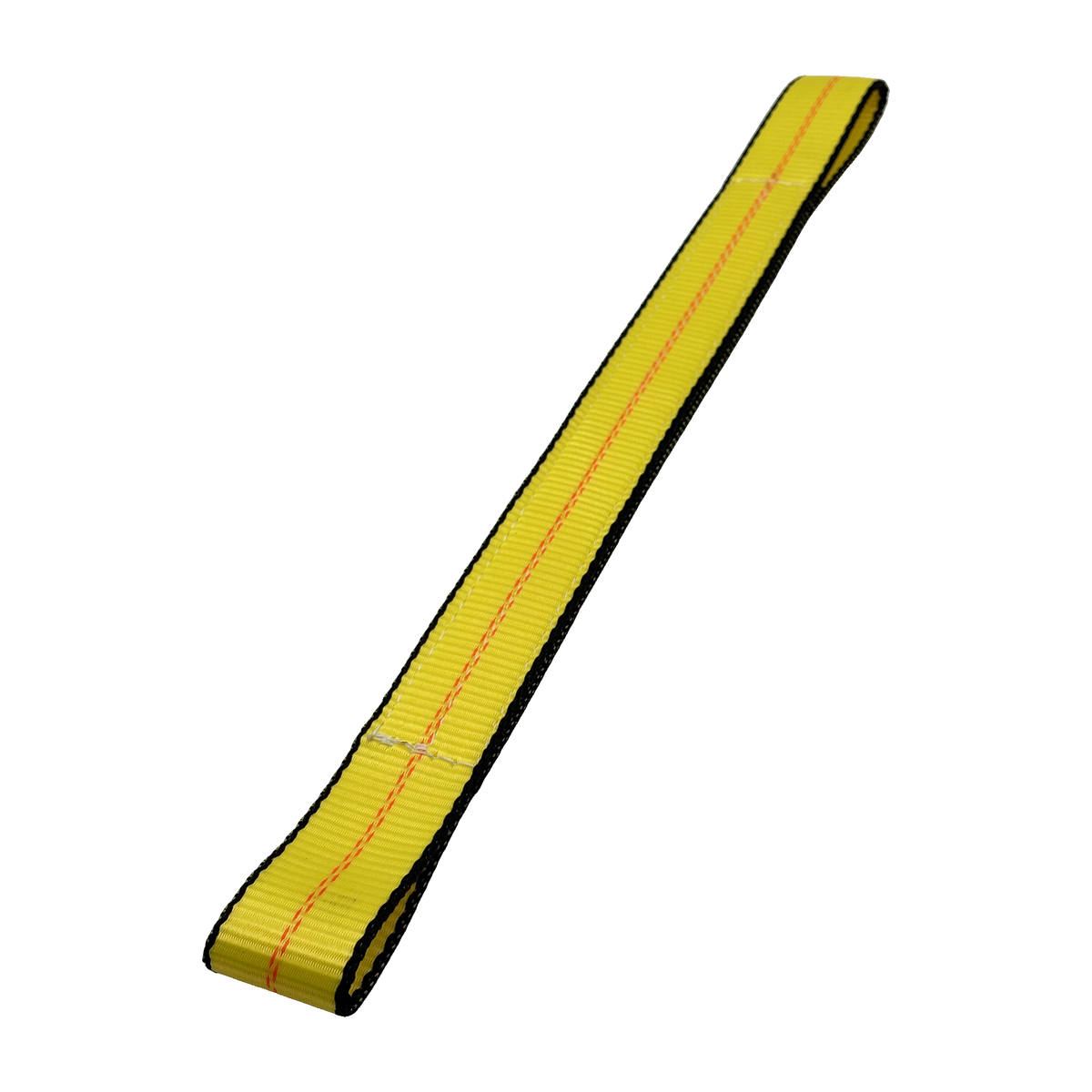 2" x 24" 3-Ply Center HD Axle Strap w/4" Sewn Loops on Both Ends - Yellow