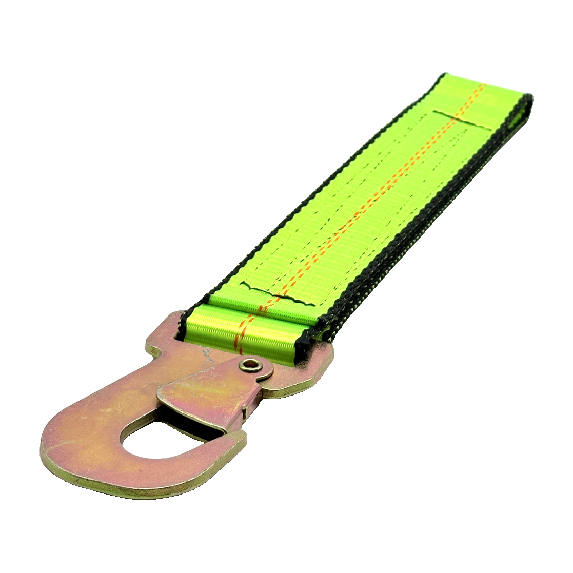 2" x 12" HD 3 Ply Center Short End/Ratchet Buckle End w/2'' Flat Snap Hook - Green