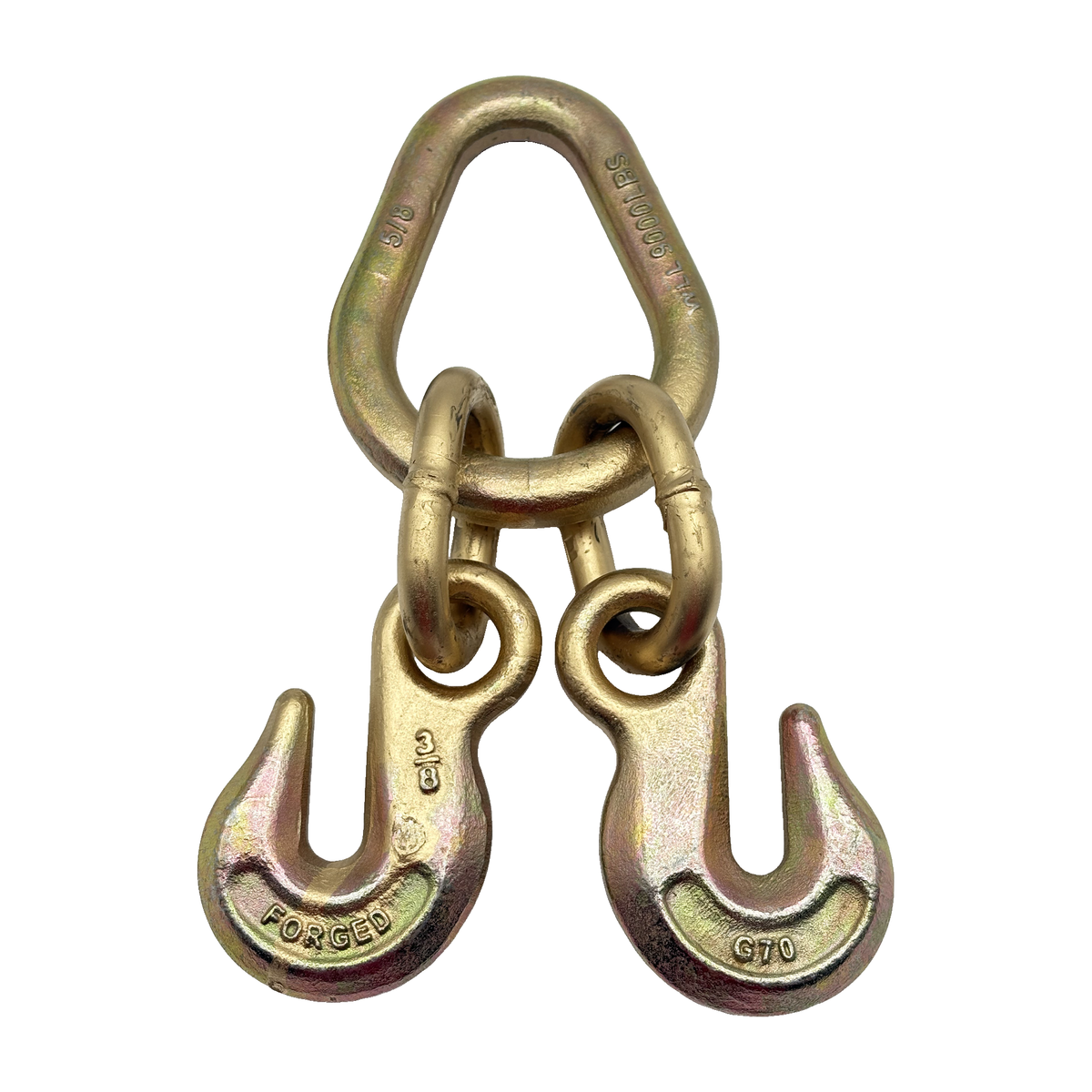 G70 Forged 5/8" Pear Link w/2-Forged 3/8" Grab Hooks