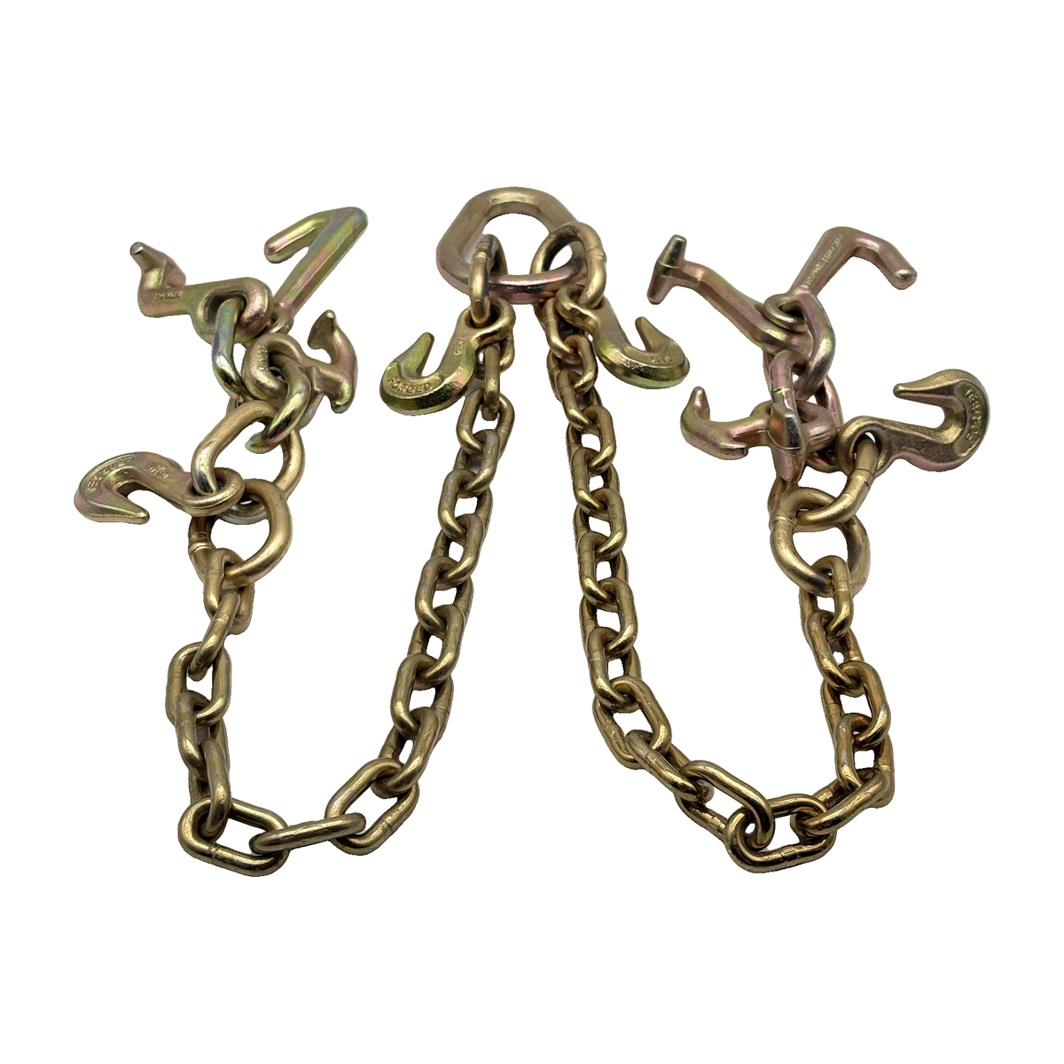 G70 V-Bridle Chain Assembly w/24" Chain Legs w/R,T,J, Grab Frame Hook Clusters