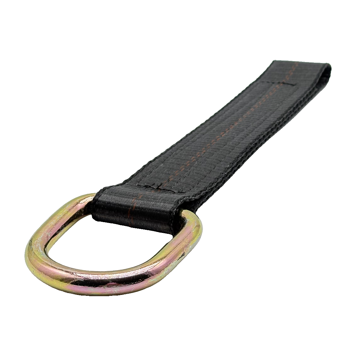 2" x 12" Heavy-Duty 3 Ply Center Short End/Ratchet Buckle End w/2" D-Ring - Black