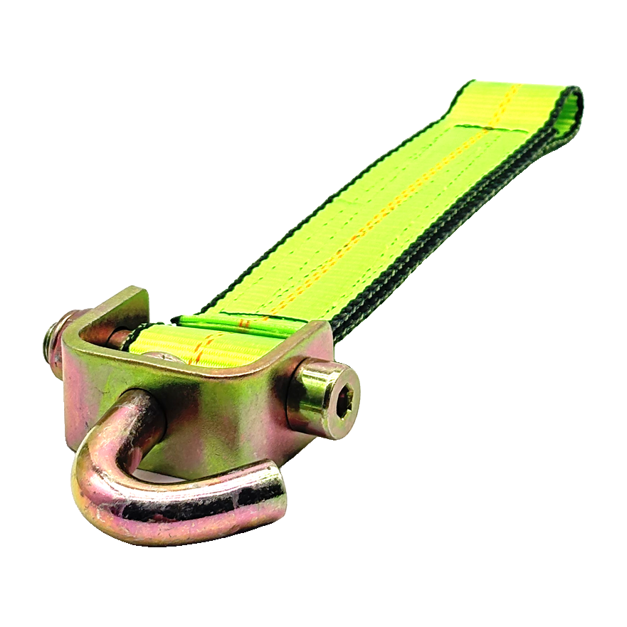2" x 12" HD 3 Ply Center Short End/Ratchet Buckle End w/2'' Swivel ''J'' Hook - Green