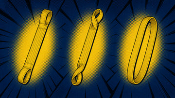 Comic illustration of flat eye, twisted eye, and endless web slings