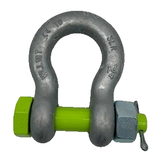 1-1/4" Alloy Screw Pin Shackle w/Safety Nut and Cotter Pin