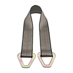 2" x 24" 1-Ply Strap Extension w/2" Flat Delta Ring on Each End - Gray