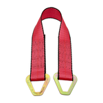 2" x 24" 1-Ply Strap Extension w/2" Flat Delta Ring on Each End - Red