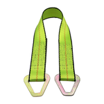 2" x 24" 1-Ply Strap Extension w/2" Flat Delta Ring on Each End - Green
