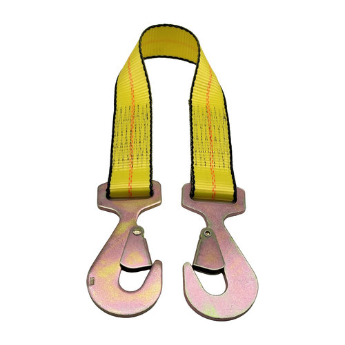 2" x 24" 1-Ply Strap Extension w/2" Tapered Flat Snap Hook on Each End - Yellow