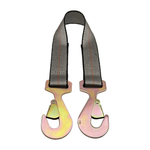 2" x 24" 1-Ply Strap Extension w/2" Tapered Flat Snap Hook on Each End - Gray