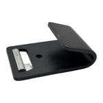 2" Black Flat Hook w/.375 Hole