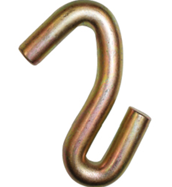 .625 heavy-duty Datsun/grab "Open Fairlane" combo hook, yellow zinc — accepts 5/16" and 3/8" chain