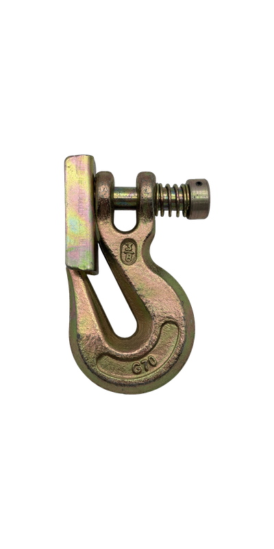 G70 3/8" Forged Grab Hook w/ Clevis Safety Latch