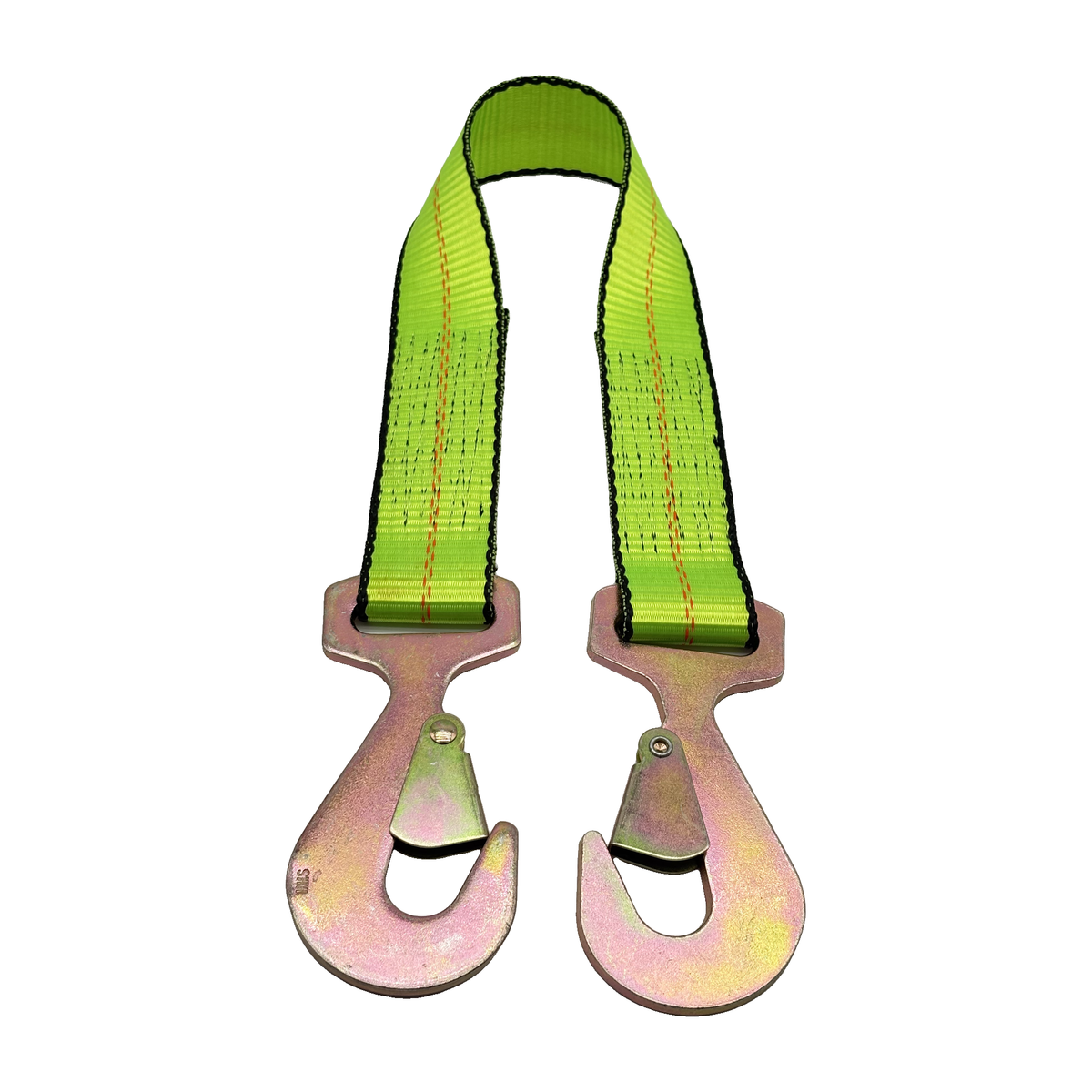 2" x 24" 1-Ply Strap Extension w/2" Tapered Flat Snap Hook on Each End - Green
