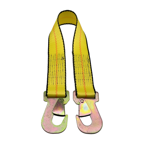 2" x 24" 1-Ply Strap Extension w/2" Flat Snap Hook on Each End - Yellow