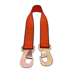 2" x 24" 1-Ply Strap Extension w/2" Flat Snap Hook on Each End - Orange