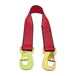 2" x 24" 1-Ply Strap Extension w/2" Flat Snap Hook on Each End - Red