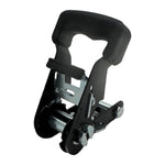 1-1/16" HD MMS Rubber Coated Handle Black Powder Coated Ratchet Buckle
