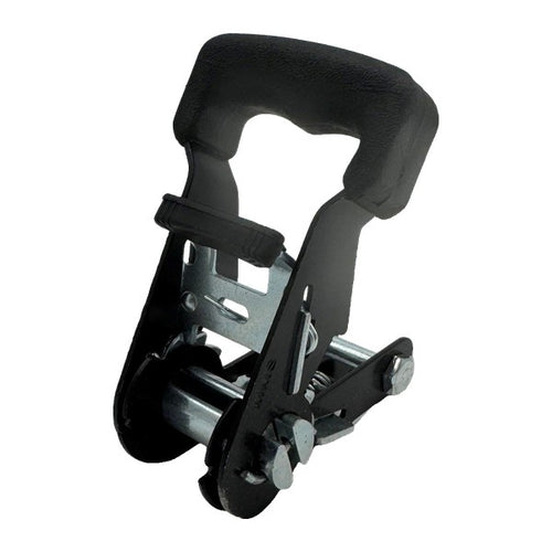 1-1/16" HD MMS Rubber Coated Handle Black Powder Coated Ratchet Buckle