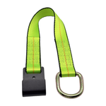 2" x 24" 1-Ply Strap Extension w/D-Ring on One End w/Flat Hook on Opposite End - Green