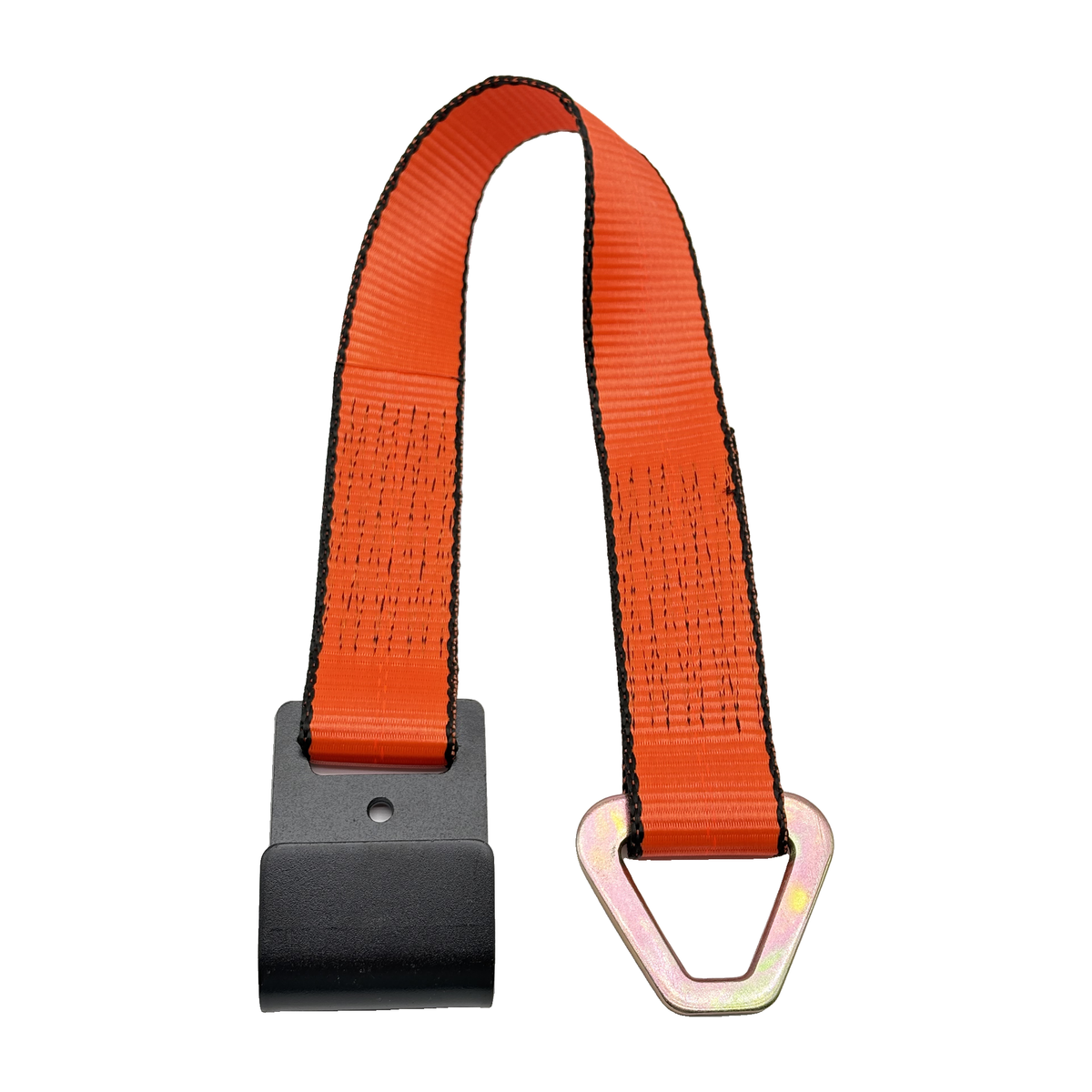 2" x 24" 1-Ply Strap Extension w/Flat Delta Ring on One End w/Flat Snap Hook on Opposite End - Orange