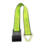 2" x 24" 1-Ply Strap Extension w/Flat Delta Ring on One End w/Flat Snap Hook on Opposite End - Green