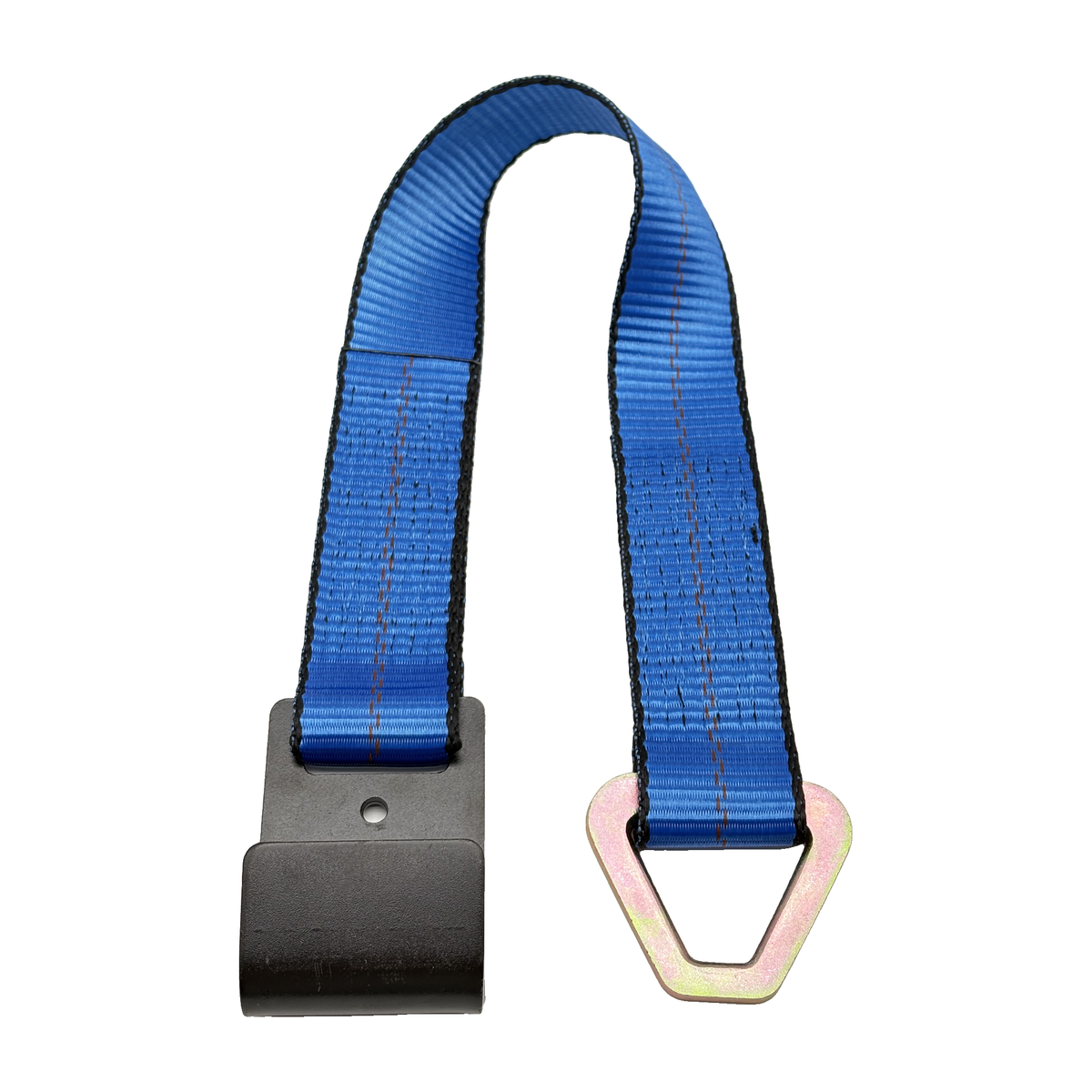 2" x 24" 1-Ply Strap Extension w/Flat Delta Ring on One End w/Flat Snap Hook on Opposite End - Blue