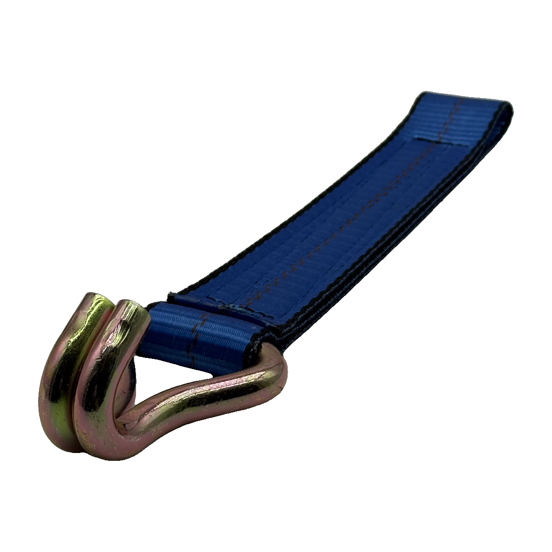 2" x 12" Heavy-Duty 3 Ply Center Short End/Ratchet Buckle End w/Extreme Duty 2" Double "J" Hook - Blue