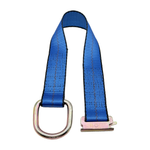 2" x 24" 1-Ply Strap Extension w/E-Track Spring Fitting on One End w/D-Ring on Opposite End - Blue