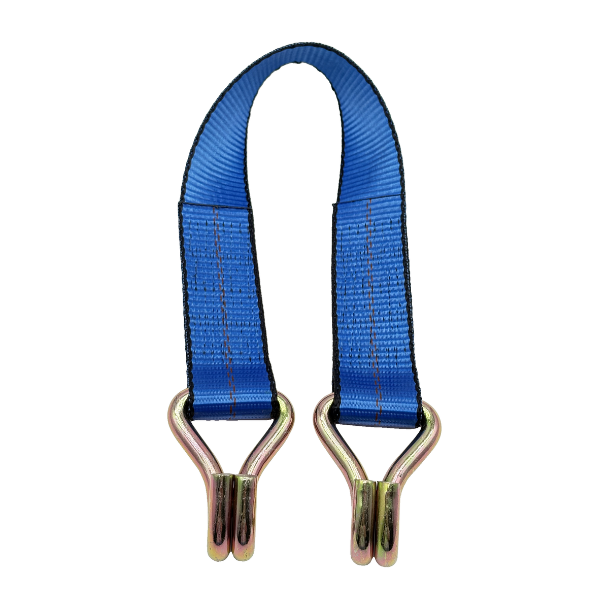 2" x 24" 1-Ply Strap Extension w/HD Double J Hook on Both Ends - Blue