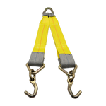 G70 V-Bridle HD Tow Strap w/3"x24" 3-Ply Center Legs w/Wear Pad Protected Eyes w/G70 Forged 5/8" Pear Link w/3" Forged Delta w/G70 Forged Datsun J Frame Hooks