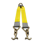 G70 V-Bridle HD Tow Strap w/3"x24" 3-Ply Center Legs w/Wear Pad Protected Eyes w/G70 Forged 5/8" Pear Link w/3" Forged Delta w/G70 Forged T-J Combo Frame Hooks