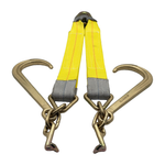 G70 V-Bridle HD Tow Strap w/3"x24" 3-Ply Center Legs w/Wear Pad Protected Eyes w/G70 Forged 5/8" Pear Link w/3" Forged Delta w/G70 Forged T Frame Hooks, and 15" J Hooks