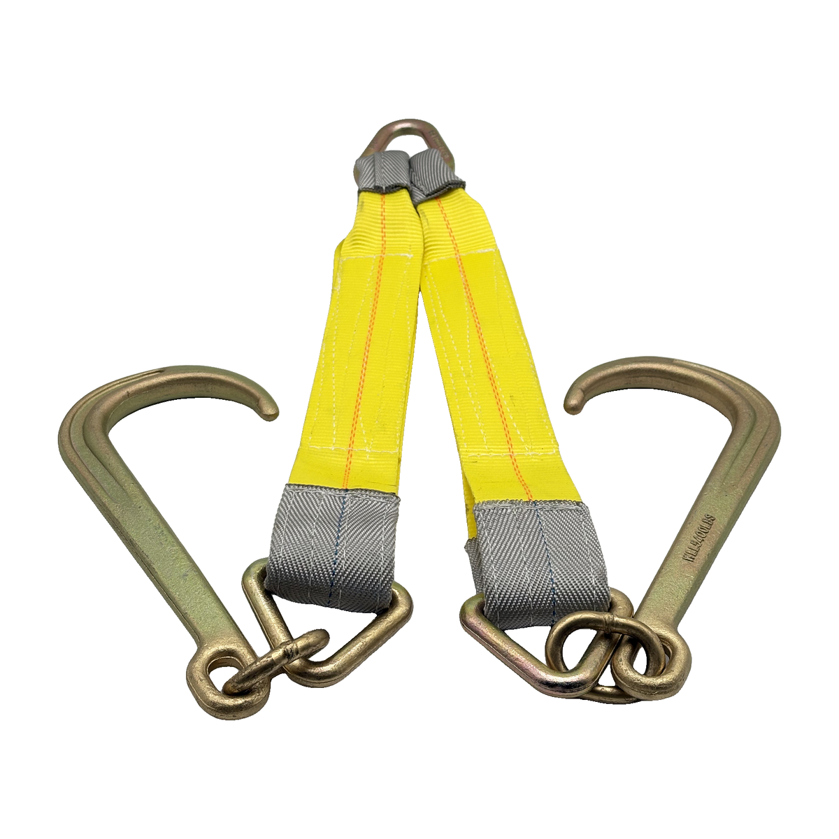 G70 V-Bridle HD Tow Strap w/3"x24" 3-Ply Center Legs w/Wear Pad Protected Eyes w/G70 Forged 5/8" Pear Link w/3" Forged Delta w/G70 Forged 15" J Hooks